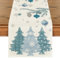 Artoid Mode Blau Bäume Weihnachtsdeko Weihnachten Tischläufer, Winter Christmas Küche Tisch Dekoration Drinnen Urlaub Party Dekor 40x140 cm
