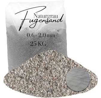 25 kg Fugensand Einkehrsand Quarzsand hellgrau 0,6-2,0 mm für enge Fugen trocken