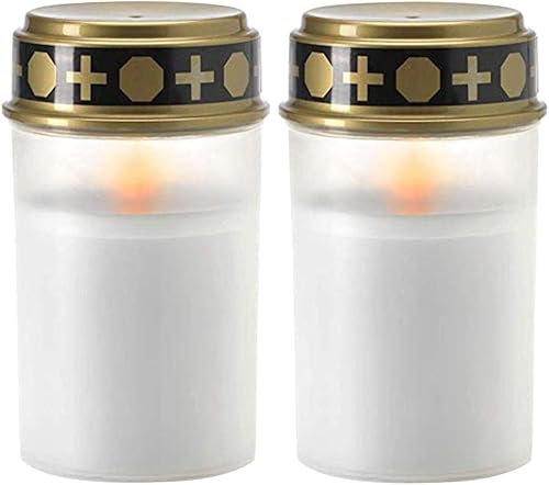 2 lámparas solares de vela, luz de té LED solar, luz solar sin llama, luz solar de tumba, para ritual de cementerio al aire libre (blanco)