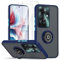 LYZXMY Funda para OPPO Reno 11 F 5G/Reno 11F 5G Azul Real con Soporte de Anillo+2 x Protector de Pantalla de Vidrio Templado,PC +TPU A Prueba de Golpes Anti-arañazos Funda del teléfono Cubierta