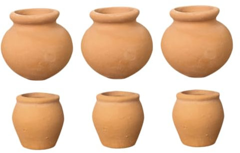BESPORTBLE Macetas Miniatura De Arcilla 6piezas para Suculentas Maceta De Resistente y
