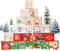 Bighan 24 Stück Schachtel Weihnachten, Geschenkboxen Karton, FensterWeihnachten Geschenkboxen Keksschachtel, Weihnachtsbaum Dekoration