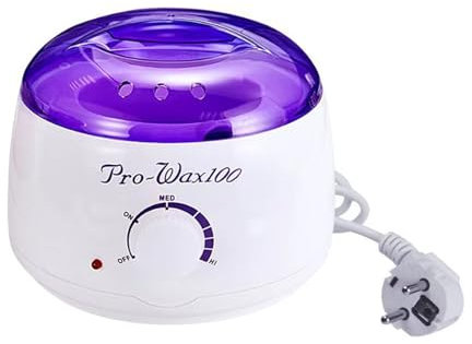 Hair Removal Wax-Melt Machine,Portable Electric Wax Heater,Electric Non-Stick Candle Wax Melter Pot,500 ml Large Capacity,Maximum Heating Temperature of 80 Degrees,for Hair Removal and Wa(Color:White)