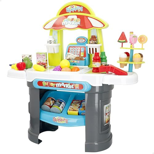 COLORBABY My Home Supermercado de Juguete My Home con escáner, luz y Sonido, Medidas 66x25x68 cm, Incluye más de 40 Accesorios, Tienda Infantil, Juego Educativo para niños +3 años (47966)