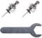 Guitar Strap Locks, Guitar Strap Button Strap Locks for Acoustic/Electric/Bass Guitar Quick Release Mechanism, Metal Strap-lock Buttons with a Wrench (Silver)