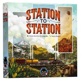 Station To Station by Alley Cat Games | Ages 10+ | 2-4 Players | Pick up & Deliver Board Game | Engine Building and Set Collection Game | Strategy Board Game | Locomotive