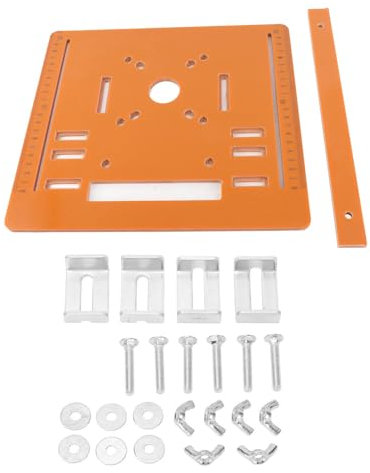 Circular Saw Base Plate, 11x9 8in Cut Size Adjustable Router Table Insert for Woodworking with Clear Scales and Phenolic Resin Construction