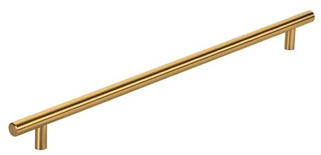 SOTECH Möbelgriff G17 BA 320 mm Edelstahl SS201 goldfarbig galvanisiert | Ø 12 mm Vitrinengriff Stangengriff - perfekt für vielfältige Wohnraumgestaltungen