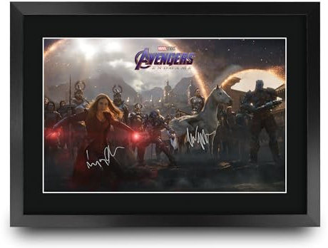 HWC Trading Avengers Endgame Scene 2 Gifts Printed Signed Autograph Picture for Movie Memorabilia Fans - A3 Framed