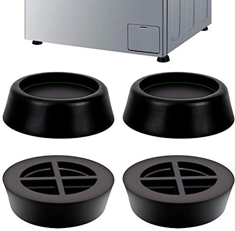 4PCS Washing Machine Foot Pads for Anti-Vibration and Anti-Walk Pads with Level, Washer and Dryer Anti Slip Pad Mat for Vibration Reduction & Shock Absorber Rubber Noise Cancelling Isolation Feet