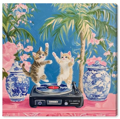 Art Remedy Turntable Twirlers Leinwand Trendy Fashion Art Galerie verpackt 30x30