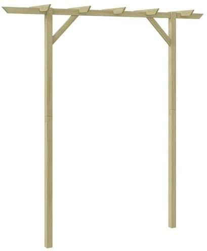 HOMTAKIE Bois Pergola de Jardin 200x40x205 cm Rosiers Plantes Grimpantes Voute