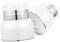 NIYANGLE 2pcs Airless Pump Cream Jar Travel Containers for Toiletries Lotion Storage Bottles for Cosmetics Essential Oils Pearl White