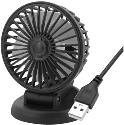 Nordreach Vehicle Mounted USB Fan Adjustable 5V/12V/24V, Small Mini Auto Car Cooling Fan with 360 Degree Rotation for Dashboard Home Office