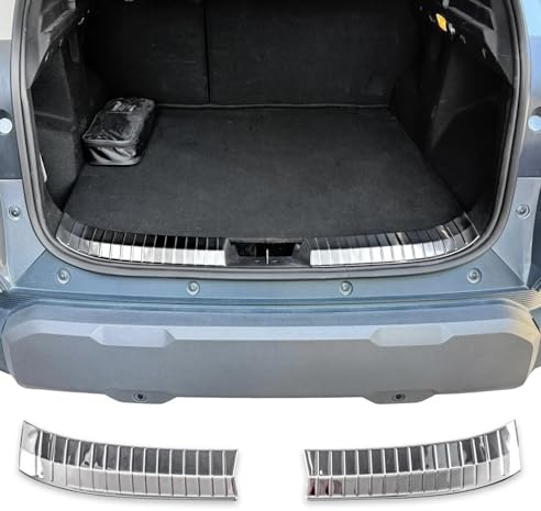 Ladekantenschutz für den Innenraum, kompatibel mit Dacia Duster III, ab 2024, verchromter Edelstahl, Schutz für Ladekanten