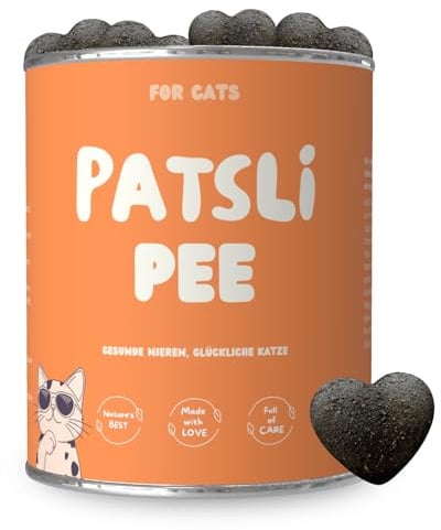 Patsli Pee | 6-in-1 Nieren- & Blasen-Komplex für Katzen | Harnwege Snacks | Mit Cranberry & Hagebutte | Tierärztlich entwickelt | Ergänzungsfuttermittel | Kann Niere, Blase & Harnwege unterstützen