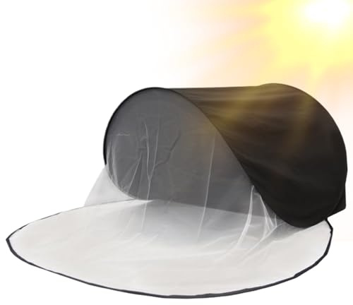 Pod Betthimmel – 117 x 82 x 57 cm Bettzelt um den Kopf, tragbares Kopfdach, lichtblockierende Haube, faltbare, atmungsaktive Reiseabdeckung für Schlafenszeit, Lichtschutz für Camping-Zubehör