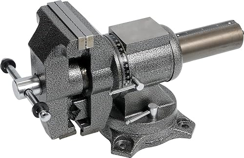YATO 5' Schraubstock 125mm drehbar 360° Tischschraubstock Werkbank Amboss mit Rohrhalter