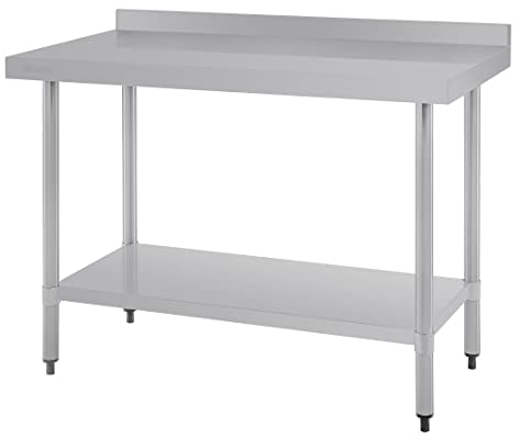 Vogue T381 Edelstahl Prep Tabelle mit Aufkantung, 1200 mm breit
