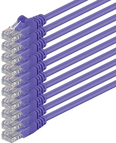 5m - purple - 10 pieces - (PACK) - CAT.6 CAT6 Ethernet LAN network cable 1000 Mbit/s patch cable
