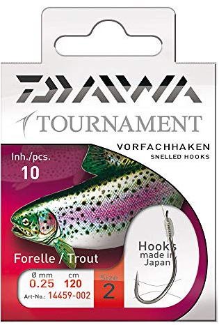 Daiwa Tournament Forellenhaken Gr. 8, 60cm - Gr.8-0,2mm -