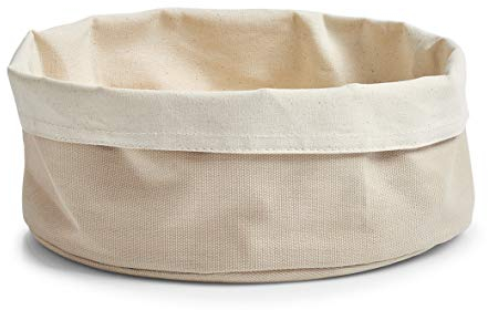 Zeller 18005 Brotbeutel, rund, Baumwolle, ø 25 x 13 cm, grau/créme