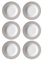 Ritzenhoff & Breker Doppio Suppenteller, 6er Set, Teller tief mit farbigem Rand, Essteller, Porzellan, Grau, Ø 22 cm, 576863