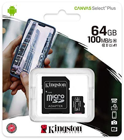 Kingston 64GB class-10 MicroSDXC Micro SD XC Memory Card For Samsung Galaxy S5,S5MINI, S7, S7PLUS, S8, S8PLUS, NOTE8 By UkMobileAccessories