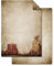 Logbuch-Verlag 25 Blatt Briefpapier beige braun vintage - Weihnachtsbriefpapier 100 g/m² DIN A4 Brief-Bogen Geschenk Weihnachtspost