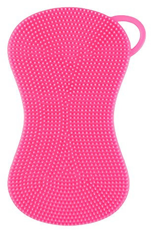 Silikonschwamm Küchenschwamm Reinigungsschwamm multifunktional (Einzelpack, Pink)
