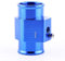 Adaptador universal de manguito para sensor de temperatura de agua de radiador, azul 26 mm, aluminio 40 mm