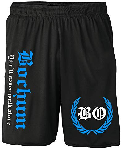 Bochum Kranz Shorts | Fussball Sport Ultras Kurze Hose Sporthose (M, Bochum Kranz M2)