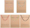 Milacolato 5 Pcs Bracelet D'amitié Ensemble Avec Carte de Message Faites Un Vœu Réglable Bracelet Étoile Coeur À La Main Bracelet Simple Mode Femmes Bijoux Cadeaux