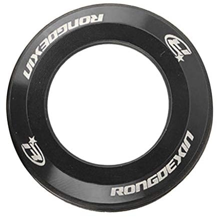 Toygogo Aluminum Alloy Road Bicycle Headset Washer Mountain Bike Headsets Cover Front Fork Stem Spacers MTB Bike Parts - Black