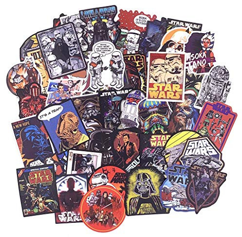 Star Wars Laptop Stickers, Vinyl Waterproof Sticker Pack for Car Luggage Case Water Bottle Hydro Flask Skateboard Motorcycle Bicycle Decal Graffiti Patches, Ideal Choice for Kids Teens Boys (100pcs)