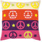 Pad Kissenhülle Peace 45 x 45 Purple gewebt und Bestickt mit RV Baumwolle