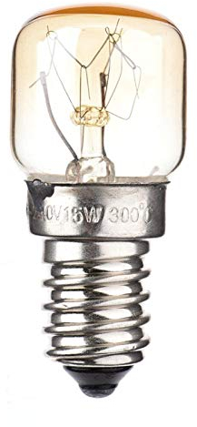 didatecar 2 Pcs Bombilla Del Horno E14 15W / 25W Lámpara De Tungsteno Hasta 300 Grados