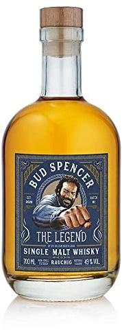 Bud Spencer Whisky - The LEGEND - [RAUCHIG 49% Vol, 0,7l] Deutscher Premium Whiskey aus ausgewählten Fässern - Geschenk Box - Bud Spencer und Terence Hill Fanartikel - Whisky Geschenke für Männer