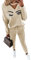 Tomwell Damen Frühling Freizeitanzug Sportanzug Jogginganzug Trainingsanzug 2 Teiliges Langarm Hosenanzug Loose Fit Jogginganzug Trainingsanzug Tracksuit D Auge L
