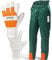 Safetytex Forstschutz Set - 2 teiliges Forstset - KWF geprüft - Schnittschutzhose & Handschuhe - für Forst & Gartenarbeit Gr. 62