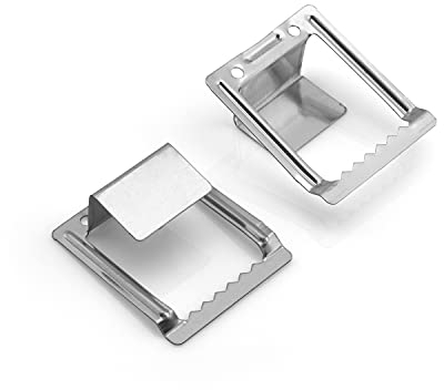 Set di 2 ganci per telaio, profondità profilo 18 mm, ganci per quadri su tela, metallo, ganci dentellati, appendere quadri, kit di sospensione