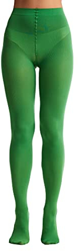 Frola Nur die Damen Strumpfhose 80 Den Blickdicht Microfaser Weich Damenstrumpfhose (L-XL, Klee Grün)