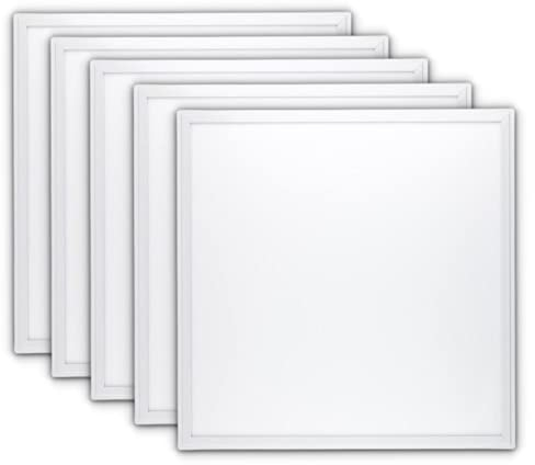CLAR - Panel LED 60x60 40W, Incluye Driver Lifud 3 Años de Garantía, Focos LED Interior Techo, Placas Techo Desmontable, Placa LED 60x60, Pantalla LED 60x60 Para Falso Techo, Luz Cálida (Pack 5)