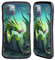 Head Case Designs Licenza Ufficiale Rose Khan Baby Verde Dragoni Custodia Cover Ibrida Compatibile con Apple iPhone 13