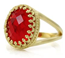 Anemone Rubin Ring im Gold - Juli Geburtsstein Ringe - Handgemachte Modische Gold Ringe für Frauen, Jahrgang Ringe, Geschenk Ringe für Ihr - Handwerker Anpassbare Schmücke mit Schmuck-Box
