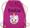 Turnbeutel Rucksack - Süßes Einhorn - Unisize - Fuchsia - kindergarten krempel beutel einhornrucksack unicorn name turnsack kindergartenbeutel kinderturnbeutel einhörner personalisierte