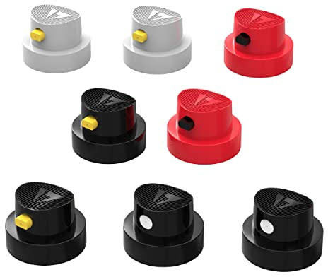AUPROTEC Sprühkopf Set Ersatz Sprühköpfe 8 tlg. Punktsprühkopf Fächersprühkopf Spray Caps Kit 2x je Ausführung