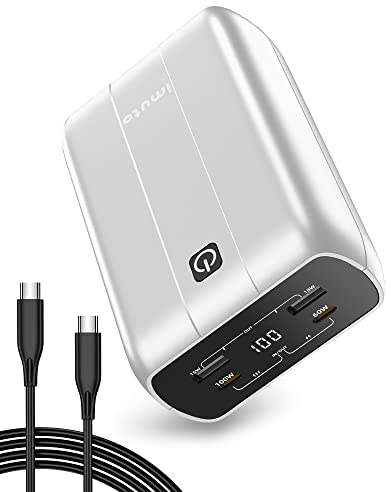 imuto Powerbank USB C 100 W, 20000 mAh Power Bank Quick Charge Function PD3.0 External Mobile Phone Battery Portable Charger with 4 Ports and Digital Display