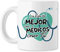 BAOBAB REGALOS Médico Taza original de café para regalar a trabajador sanitario con frase y dibujo, ideal desayuno. Cerámica blanca - La vida es mejor con médicos como tú