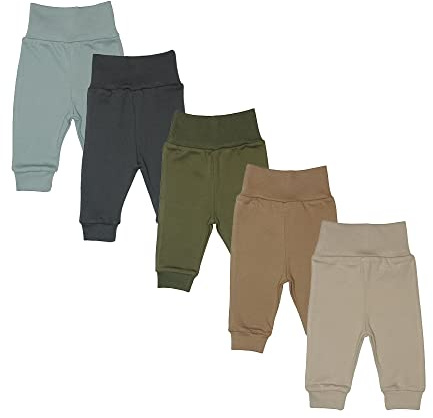 MEA BABY Unisex Baby Hose aus 100% Baumwolle im 5er Pack